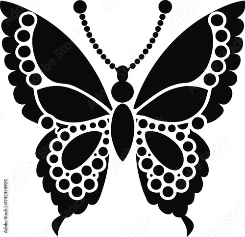 Exquisite butterfly crafted from sparkling jewelry gemstones and pearls isolated on white background isolated on transparent background