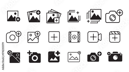 Image gallery management and camera icons