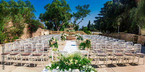 Panoramic View of a Wedding Set Up