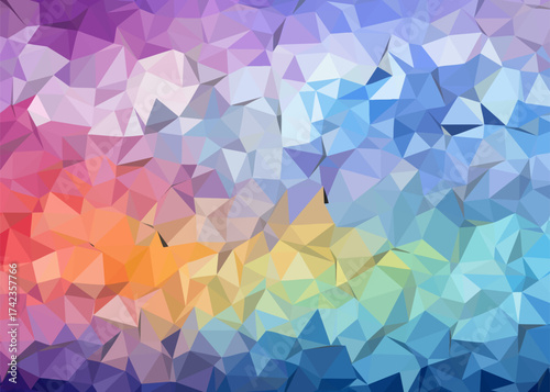 abstract colorful low poly background, abstract geometric background, abstract triangle background