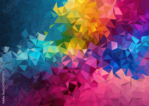 abstract colorful low poly background, abstract geometric background, abstract triangle background