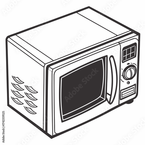 microwave oven vector illustration