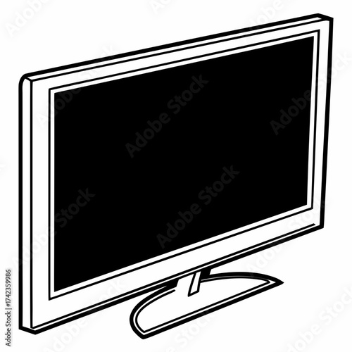 computer monitor with blank screen