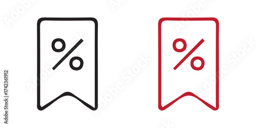 vector illustration of a percent discount