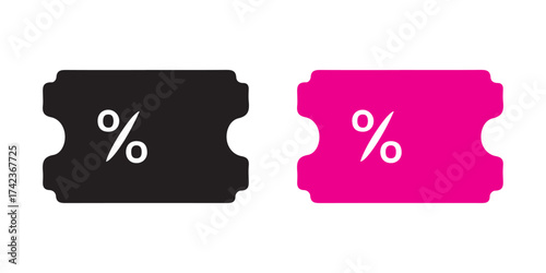 Discount promotion line icon set isolated on white background. Promotion price tag flat vector illustration eps 10
