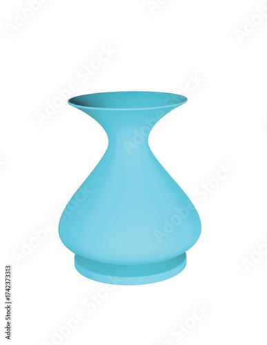blue ceramic vase