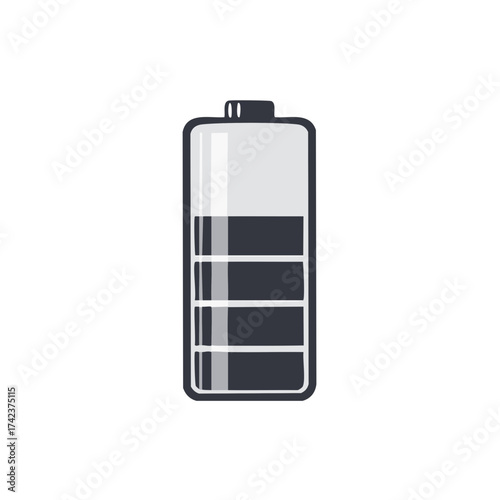 Modern battery icon showing partial charge level