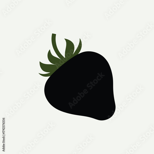 Scalable black strawberry silhouette vector illustration eps icon for declarative designs silhouette White background