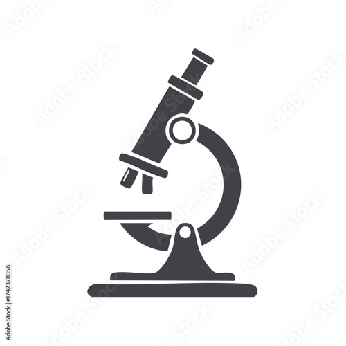 Microscope Illustration: Scientific Instrument for Research, Biology and Chemistry