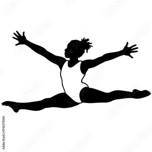 Wallpaper Mural a gymnast performs a split jump Torontodigital.ca