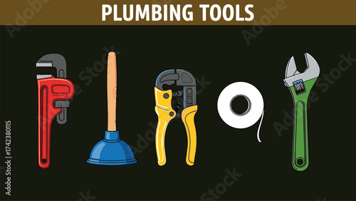 Illustration showing several different types of repair equipment bundle design