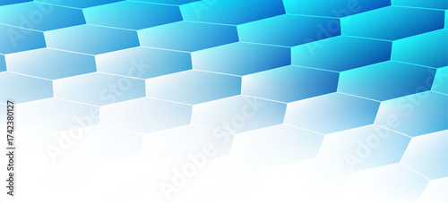 Abstract high resolution illustration of blue faded hexagonal/geometric layered design background perfect for Medical, Healthcare and Science and many other Businesses Plenty of copy space.