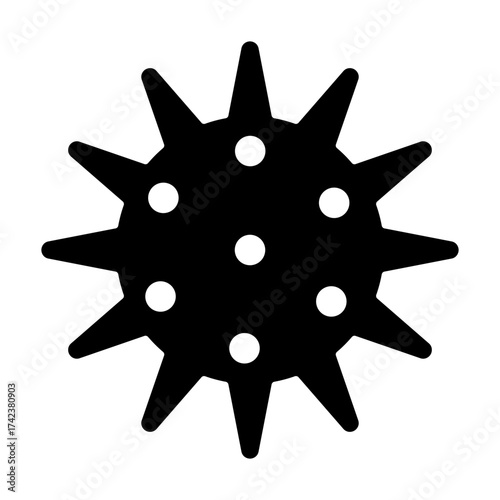 virus icon on white background, vector illustration.