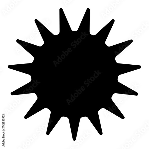 virus icon on white background, vector illustration.