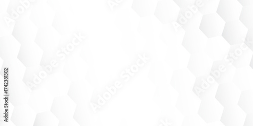 Abstract modern hexagon background. White and grey honey geometric texture. Vector art illustration