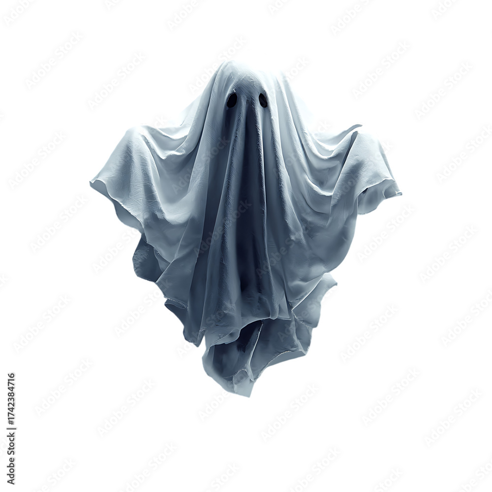 Naklejka premium Classic Ghostly Specter isolated on transparent background