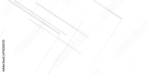 Abstract white background design with layers of textured white transparent material in triangle and squares shapes. White color technology concept geometric line vector white light grey background.	

