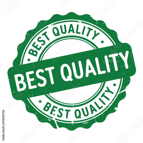 Green stamp of approval best quality guarantee