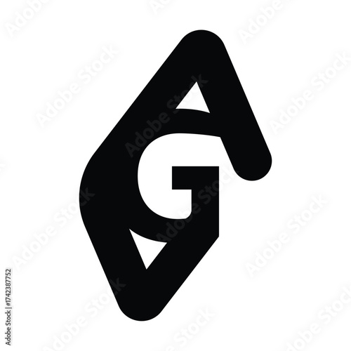 Letter G Arrow Symbol – 2D Sacred Typography of Direction, Descent, and Devotional Guidance