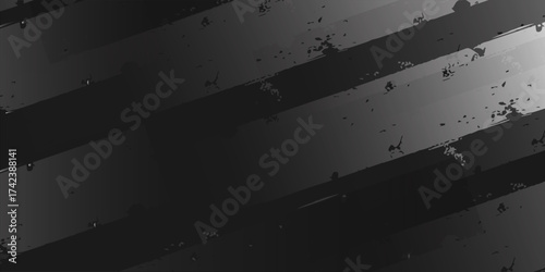 Abstract Black and Gray Diagonal Brushstroke Texture with Grunge Details.