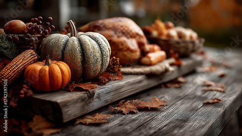 The symbol of THANK GIVING concepts isolate on white backgrounds. Copy space for text. Generative AI Illustrations.