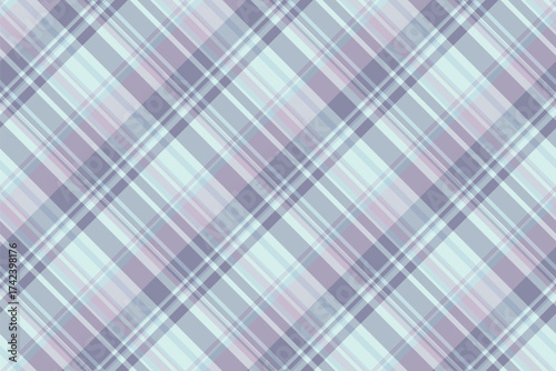 Dimensional tartan plaid fabric, continuity texture background seamless. Sheet textile vector pattern check in pastel and light colors.