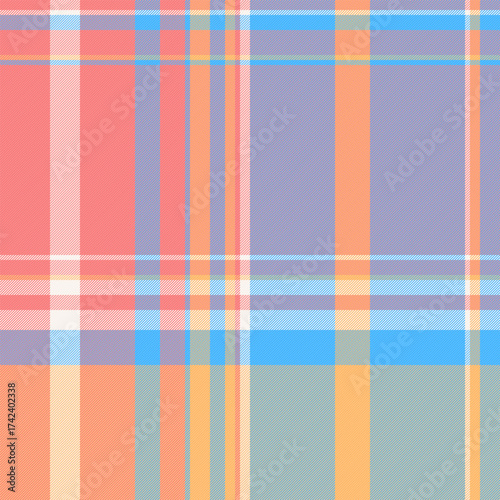 Business background tartan texture, give pattern vector plaid. Turkish check fabric textile seamless in red and cyan colors.