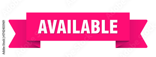 available ribbon isolated on transparent background. available ribbon