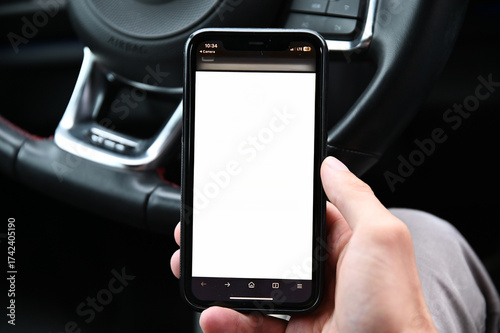 Parked Car with Phone
