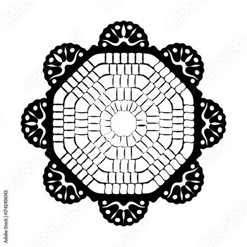 Freehand napkin vector vintage design element
