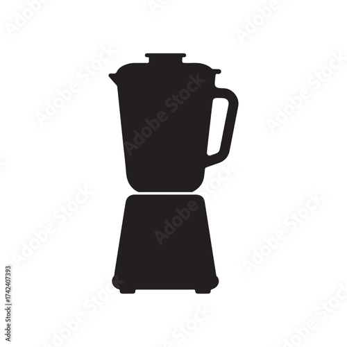 Blender machine silhouette vector flat illustration design on white background
