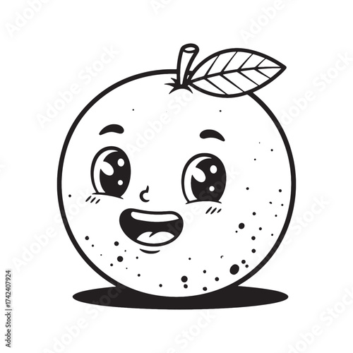 Cheerful Orange Character Illustration – Brighten Your Day