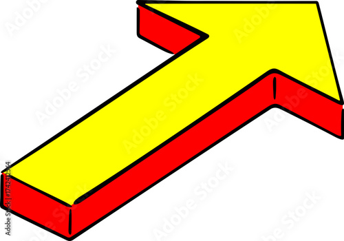 Cartoon Arrow Pointing Illustration