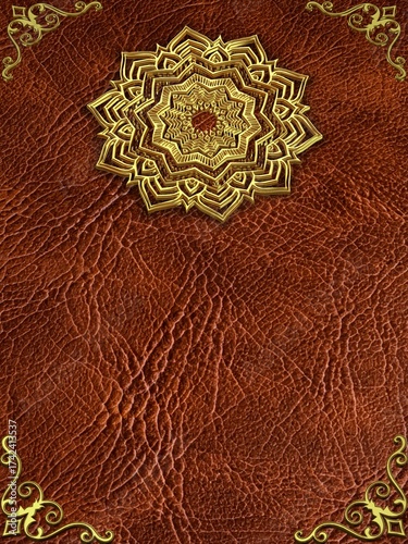Unique Gold-Lined Leather Pattern, Elegant Background for Creative Luxury Themes and High-End Branding Layouts