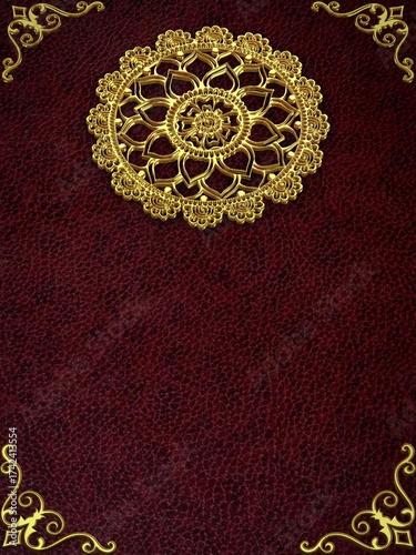 Premium Gold-Edged Leather Surface, Unique Background Highlighting Authentic Craftsmanship and Subtle Brilliance