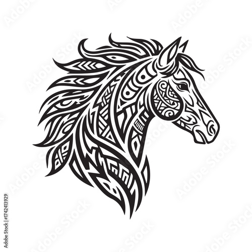Majestic horse galloping through open field
