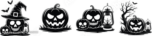 Wicked Pumpkins on the Night.