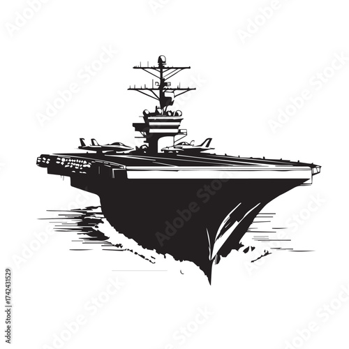 silhouette of a ship