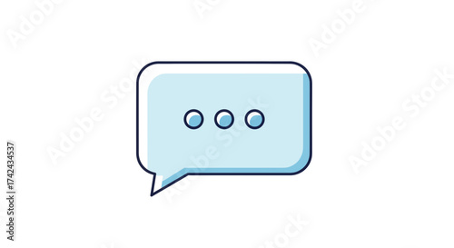 Minimalist conversation bubble representing communication, dialogue and modern technology