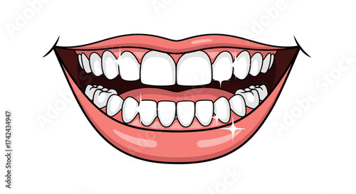 Radiant smile with pearly white teeth and healthy gums showcasing dental hygiene benefits