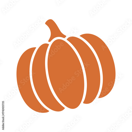 This image shows a pumpkin with smooth lines and even color, often associated with autumn, harvest, or festive decorations.