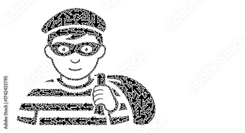 Arrow-Motif Bandit: A Directional Take on Deception and Shifting Loyalties Symbolism