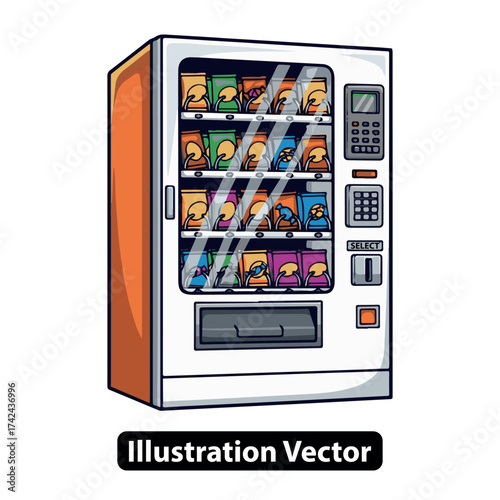 Automated snack dispenser with various packaged treats offering convenient purchase options