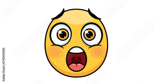 Vividly expressive emoji conveying astonishment, disbelief, or profound shock and surprise