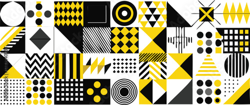 The black and yellow striped vector pattern is a caution sign and warning symbol illustration for road safety design