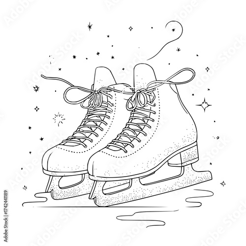 Ice skates skating winter sport equipment ice skating rink figure skating snow and ice winter activities iceskate