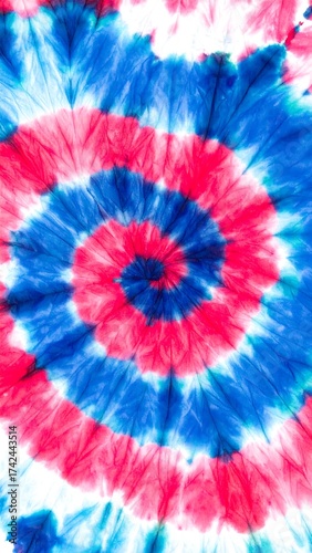 Colorful spiral pattern with tie-dye effect