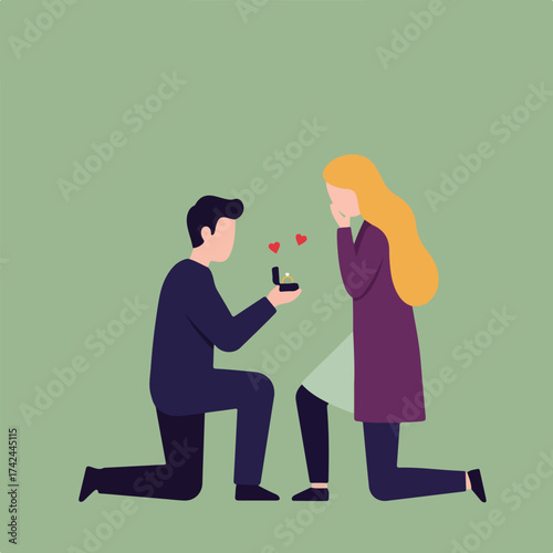Man proposes with ring, woman reacts emotionally