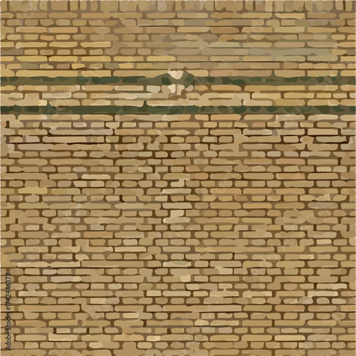 old brick wall with hole