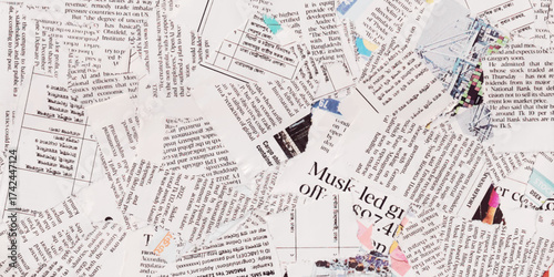 seamless pattern of newspaper.